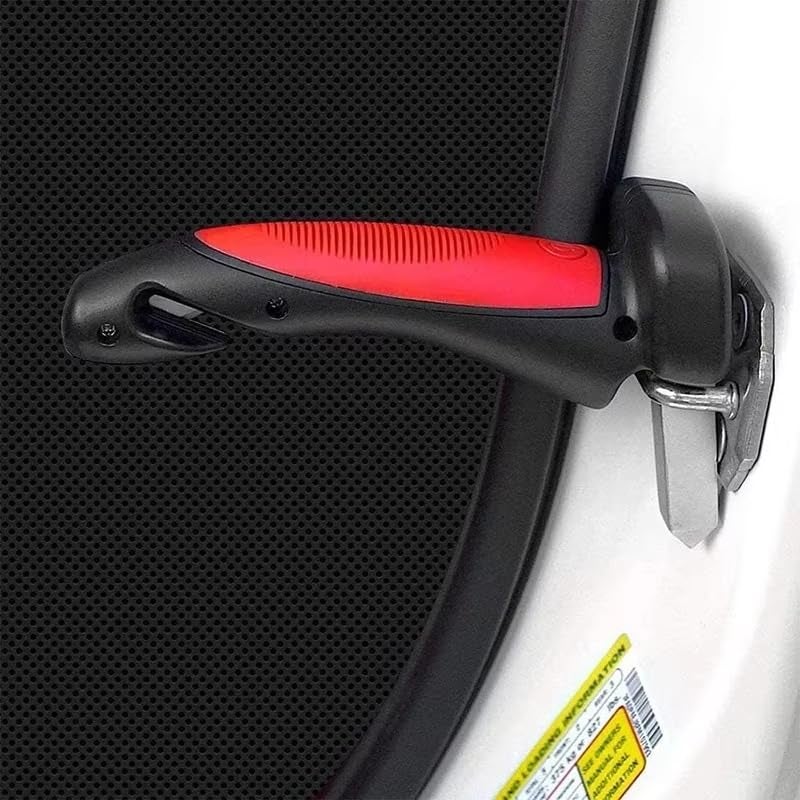YOURKARTS.COM 5-in-1 Car Support Handle with Window Breaker – Easy Grip Safety Tool for Seniors | Seat Assist Bar for Car Entry & Exit | car Accessories 2025 (Red) - Image 5