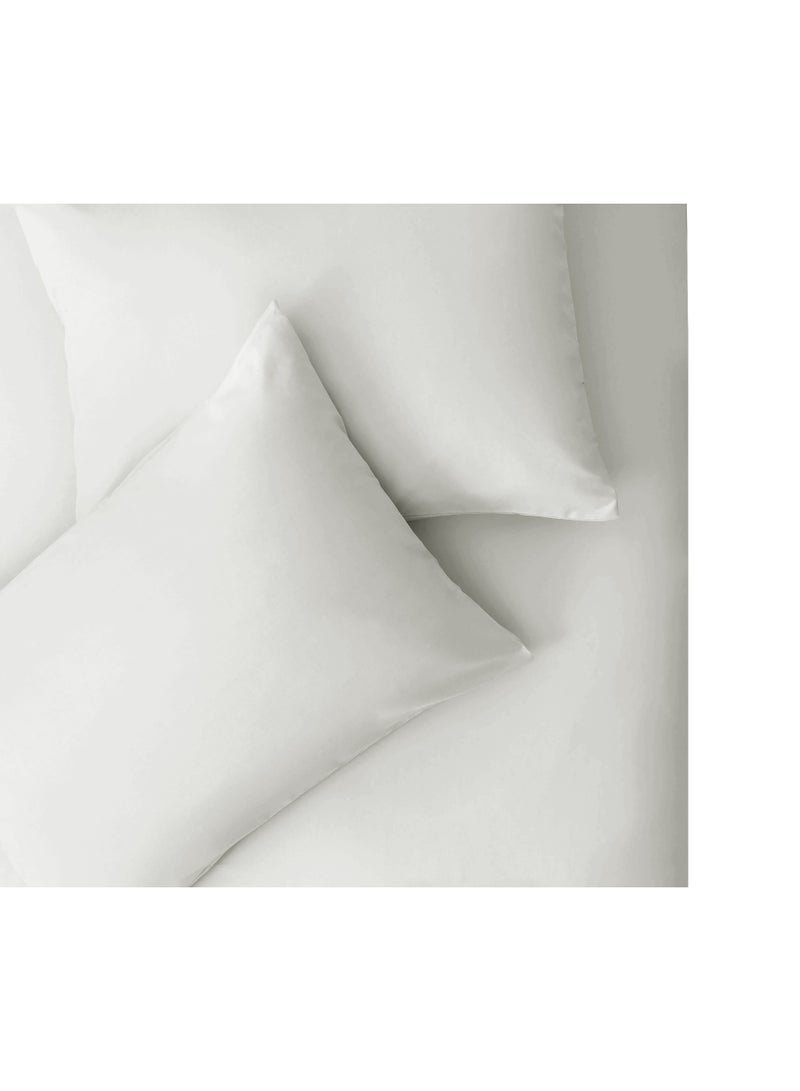 Relax Premium Luxury Bed Sheet Set – Extra Soft & Breathable & Skin-Friendly Fitted Sheet with Deep Elastic Pockets, 1 Pillowcase & 1 Fitted Sheet Included, Elegant Off-White, 120x200 cm - Image 1