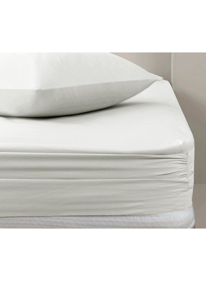 Relax Premium Luxury Bed Sheet Set – Extra Soft & Breathable & Skin-Friendly Fitted Sheet with Deep Elastic Pockets, 1 Pillowcase & 1 Fitted Sheet Included, Elegant Off-White, 120x200 cm - Image 3