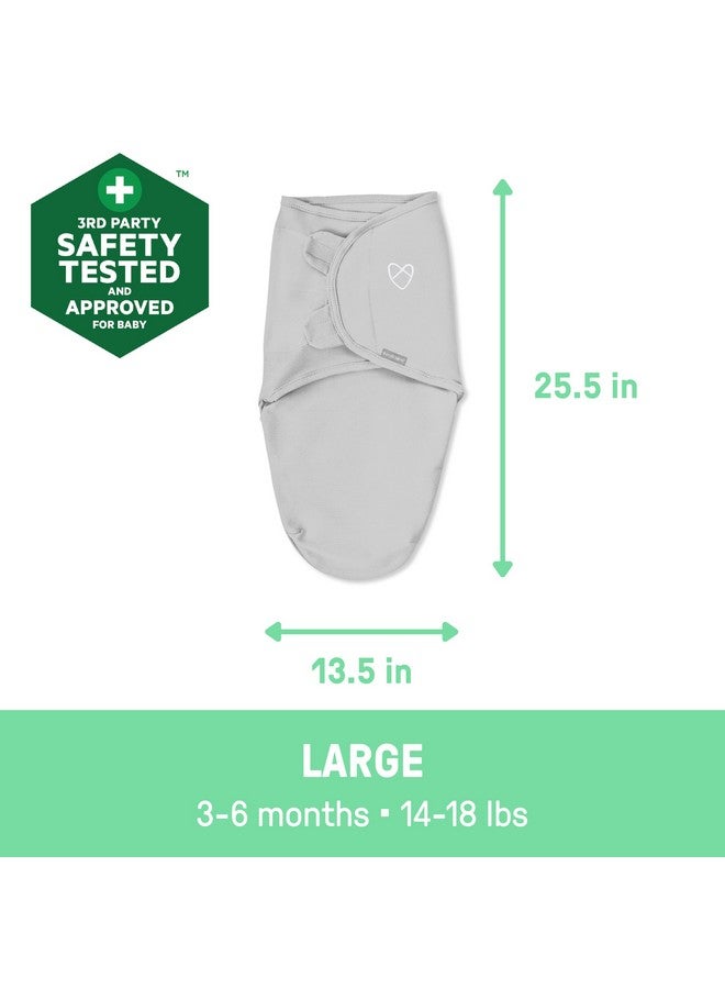 SwaddleMe By Ingenuity Original Swaddle With Easy Change 100% Cotton Improves Sleep & Calms Startle Reflex 3 6 Months 3 Pack Mountaineer - Image 4