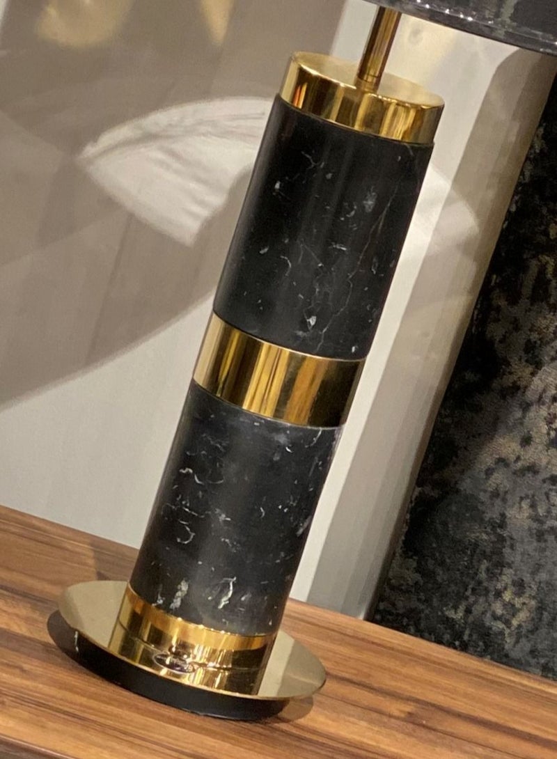 سوليتير مصباح ترابيزة من الستانلس ستيل والرخام الطبيعي - Image 3