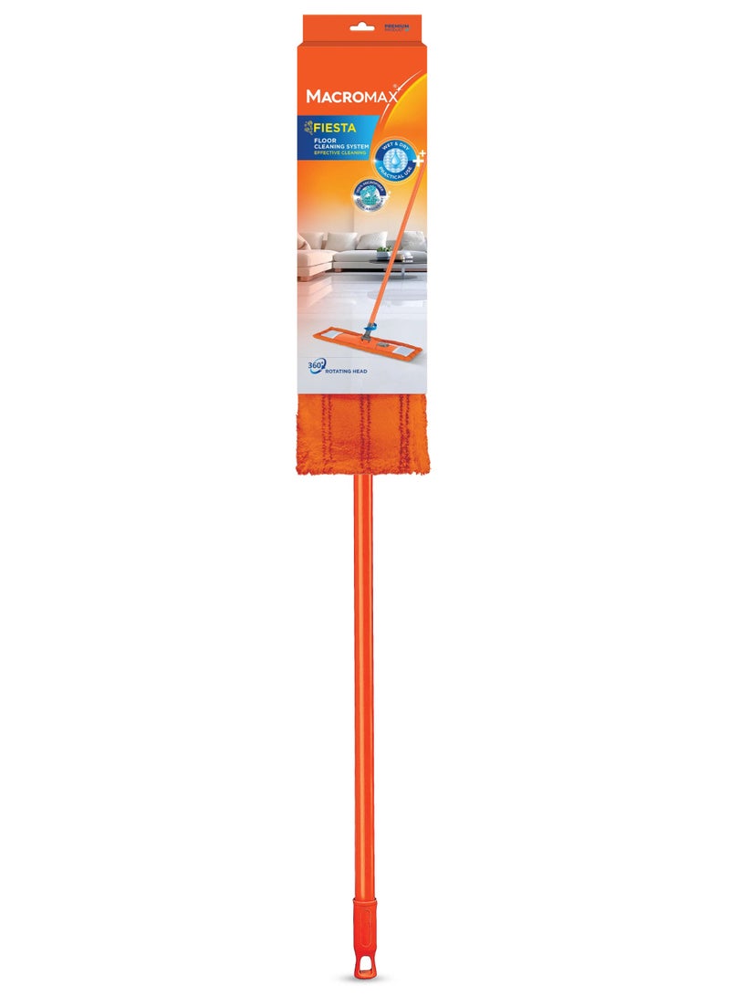 Macromax Fiesta Floor Cleaning System Flat Mop 360° Rotating Microfiber Floor Mop - Image 1