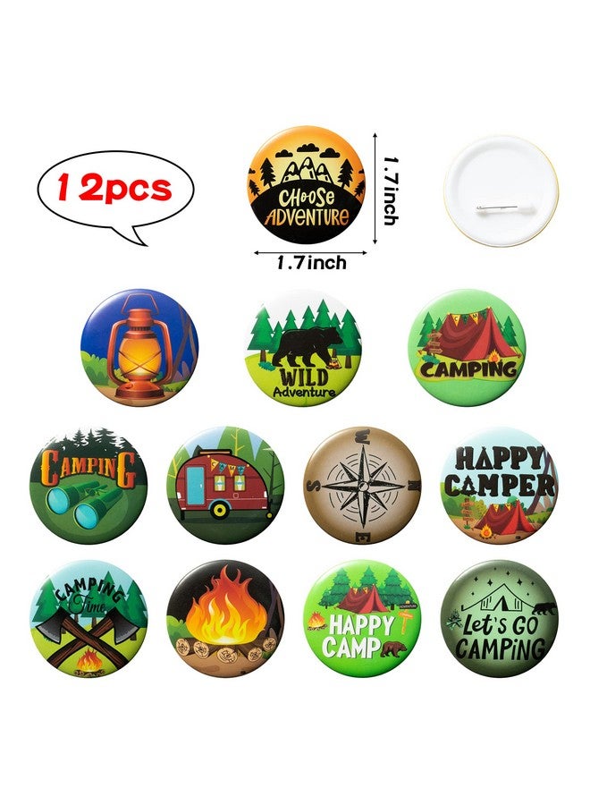 ANGOLIO 84Pcs Spring Camping Party Favors Kit Happy Camper Party Gifts Silicone Bracelets Stickers Keychains Badges for Kids Friends Summer School Camping Adventure Birthday Party - Image 3