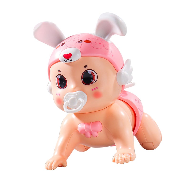Kids Crawling Animal Toy Singing Record Interactive Electric Cartoon Animal Toy for 3‑12 Months Pink Bunny - Image 4