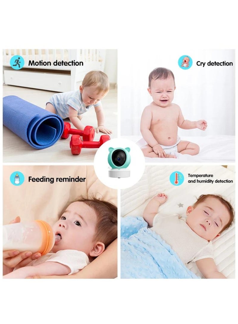 EzzySo 5 inch LCD Display Wireless Babies Video Monitor with Night Vision Temperature Monitoring  Lullabies and App Control (Tuya/SmartLife) - Image 2