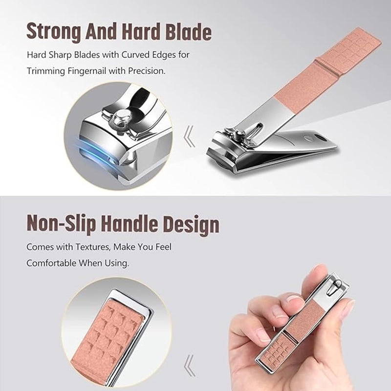 Generic Stainless Steel Professional Manicure Set Nail Cutter 16 IN 1 Manicure Set Nail Scissors Luxury Grooming Kit Manicure Pedicure Kit For Women Nail Acne Remover needle  - Image 4