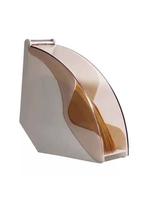 Coffee Paper Filter Holder with Dustproof Cover Storage Shelf White