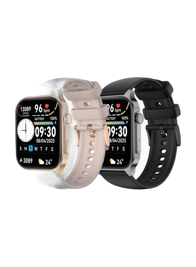 WAPIK Korean Brand X5S Smart Watch,Business Smartwatch,Waterproof Fitness Watch, Bluetooth Calling,Smart Watch For Men, Zinc Alloy Vacuum Plating, Heart Rate Monitoring,Smartwatch for Women & Korean Brand X5S Smart Watch,Business Smartwatch,Waterproof Fitness Watch, Bluetooth Calling,Smart watch for Men, Zinc Alloy Vacuum Plating, Heart Rate Monitoring,Smart watch for women BlackBundle - Image 1