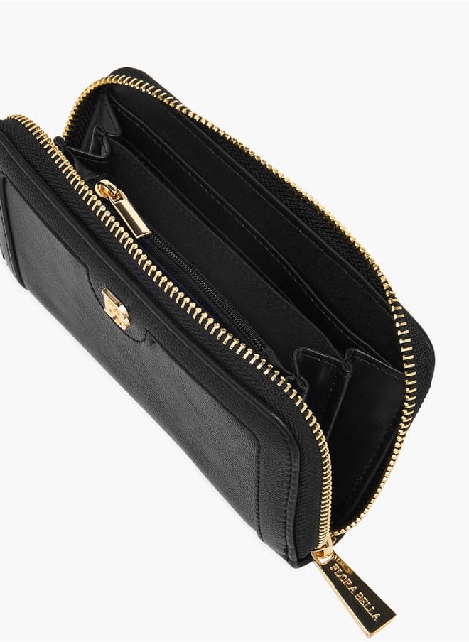 Flora Bella By Shoexpress Women Solid Wallet with Zip Closure  - Image 4