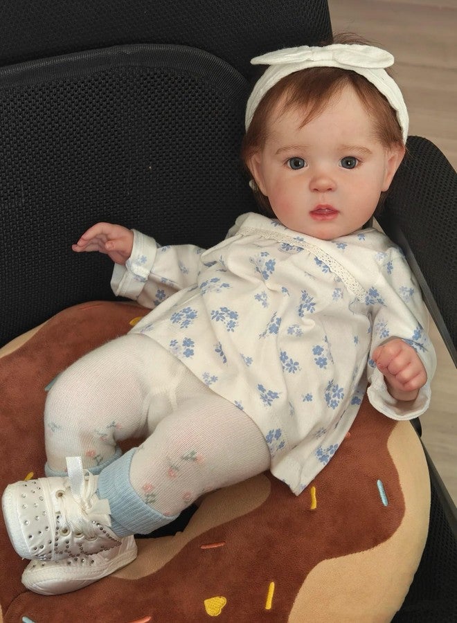 GYCV Lifelike Reborn Baby Dolls Girl - 20 Inch Cute Soft Vinyl Realistic Baby Doll Girls Real Life Baby Dolls with Complete Accessories for 3+ Year Old Girls Gifts Cuddling Playtime Gift Giving - Image 2