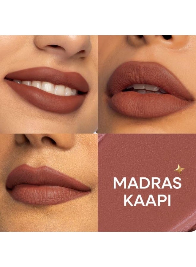 نيكا أحمر شفاه مطفي يدوم طويلاً ولا يترك آثاراً (3.5 جم) (Madras Kaapi) - Image 2