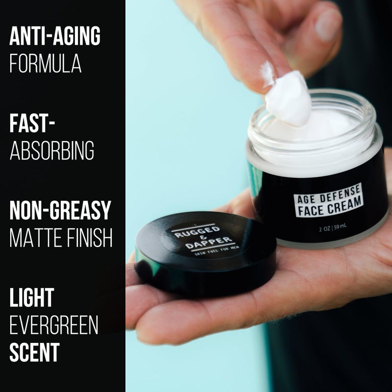 RUGGED & DAPPER - Mens Face Cream with Hyaluronic Acid - Ultra-Hydrating Mens Anti Aging Face Cream- 24 Hour Protection - 4 Month Supply - USA Made - Image 2