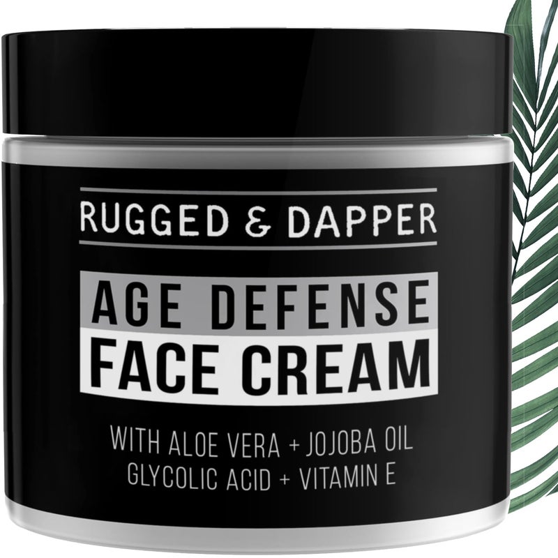 RUGGED & DAPPER - Mens Face Cream with Hyaluronic Acid - Ultra-Hydrating Mens Anti Aging Face Cream- 24 Hour Protection - 4 Month Supply - USA Made - Image 1