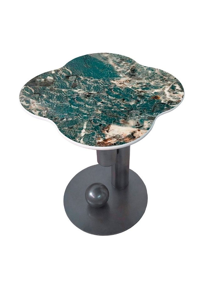 DANUBE HOME Roslin Side Table Multifunctional Living Room End Table Modern Design Furniture For Home Living Rooml50Xw50Xh53Cm-Green/Antique Bronze  - Image 1