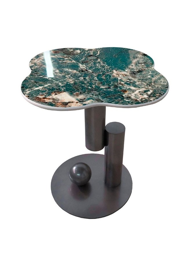 DANUBE HOME Roslin Side Table Multifunctional Living Room End Table Modern Design Furniture For Home Living Rooml50Xw50Xh53Cm-Green/Antique Bronze  - Image 2