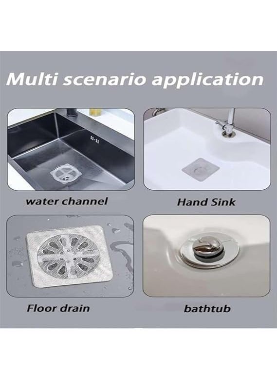 Indihome IndiHome 20 pcs Disposable Shower Drain Cover Hair Catcher Shower Drain Mesh Stickers Bathroom Laundry Bathtub Kitchen Shower Drain Floor Sink Strainer Filter MeshS20  - Image 4