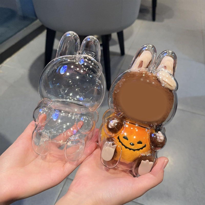 Clear Acrylic Display Case with Chain for Plush Doll Keychains Crying Baby Protective Case - Image 5