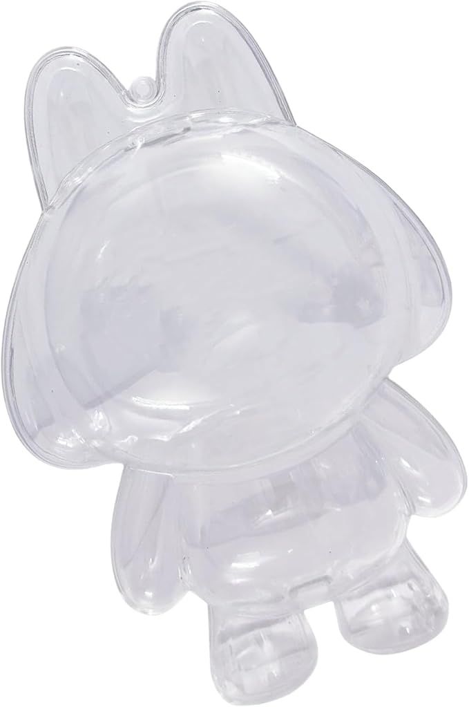 Clear Acrylic Display Case with Chain for Plush Doll Keychains Crying Baby Protective Case - Image 1