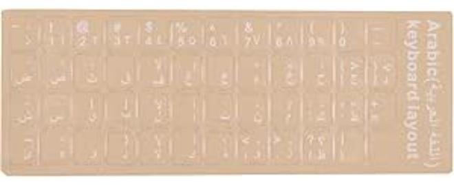 Arabic Keyboard Stickers – Clear Transparent Background – Simple & Stylish Lettering – Universal for Laptop & PC Keyboards