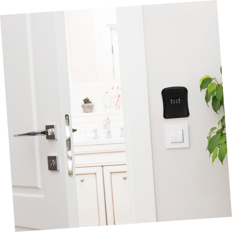Portable Wall Mounted Key Lock Box Combination Code Safe For Keys Black 9 40X7 90X4 50CM - Image 3