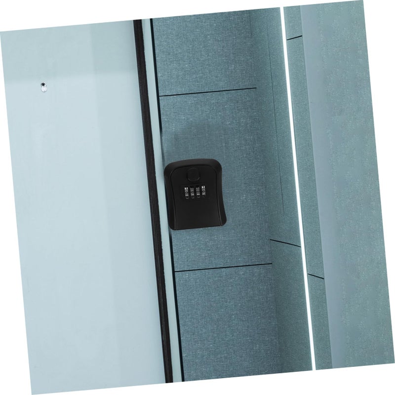 Portable Wall Mounted Key Lock Box Combination Code Safe For Keys Black 9 40X7 90X4 50CM - Image 5