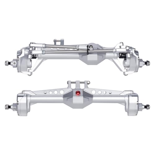 G.T.R RC RC Crawler with Machined Aluminum Front and Rear Portal Axles for Vanquish VS410 Phoenix F10 LCG Chassis Silver Axle F and R - Image 1