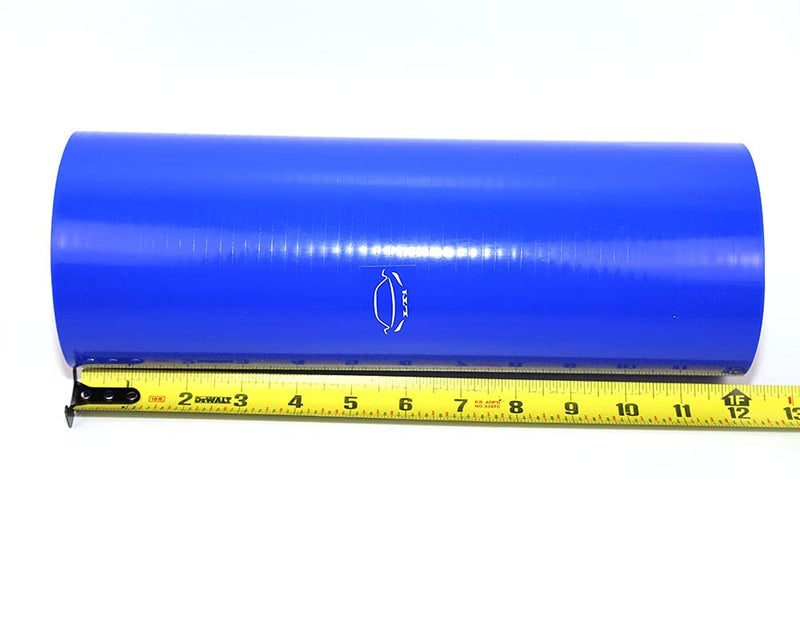 TenkeAuto 12" Long High Performance 4-Ply Reinforced 4" ID Straight Coupler Silicone Hose Turbo/Intercooler/Piping (BLUE 4'') - Image 2