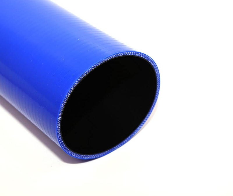 TenkeAuto 12" Long High Performance 4-Ply Reinforced 4" ID Straight Coupler Silicone Hose Turbo/Intercooler/Piping (BLUE 4'') - Image 3