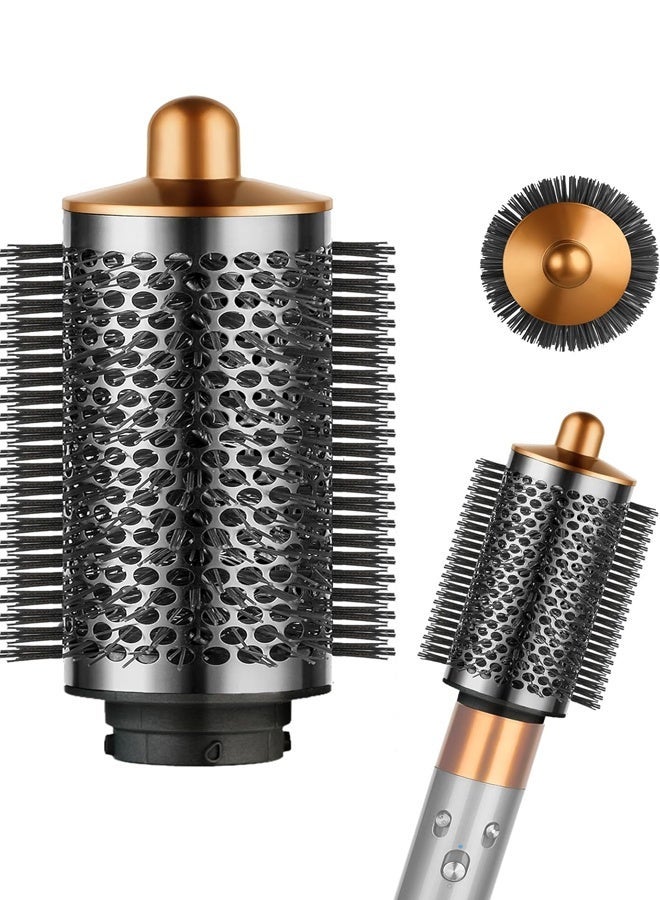 55mm Large Round Volumizing Brush for Dyson Airwrap, Upgraded Oval Round Hair Styling Attachment Compatible with Dyson Airwrap HS01 HS05, for Root Lifting Volumizing Curling Styling, Nickel/Copper - Image 1