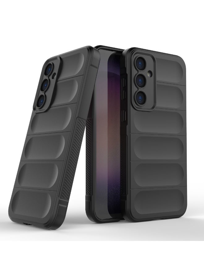 Case For Samsung Galaxy S23 FE 5G  , - Shockproof Brushed Protection Cover - Heavy Duty Case With Ultra Protection For Camera Slip-Resistant - Black - Image 5