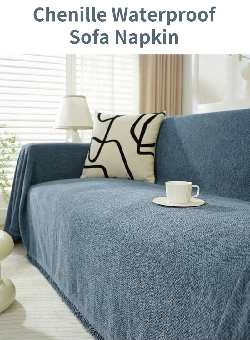 Beauenty 3 Seat Oversized Chenille Durable Sofa Cover Soft Four Seasons Universal Sofa Cover All-Inclusive Sofa Cover Furniture Cover 180*300 CM - Image 3