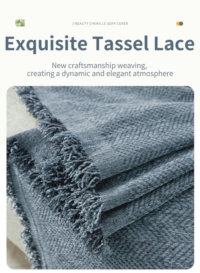 Beauenty 3 Seat Oversized Chenille Durable Sofa Cover Soft Four Seasons Universal Sofa Cover All-Inclusive Sofa Cover Furniture Cover 180*300 CM - Image 5