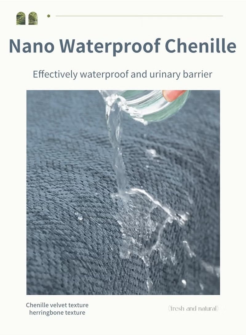 Beauenty 3 Seat Oversized Chenille Durable Sofa Cover Soft Four Seasons Universal Sofa Cover All-Inclusive Sofa Cover Furniture Cover 180*300 CM - Image 2