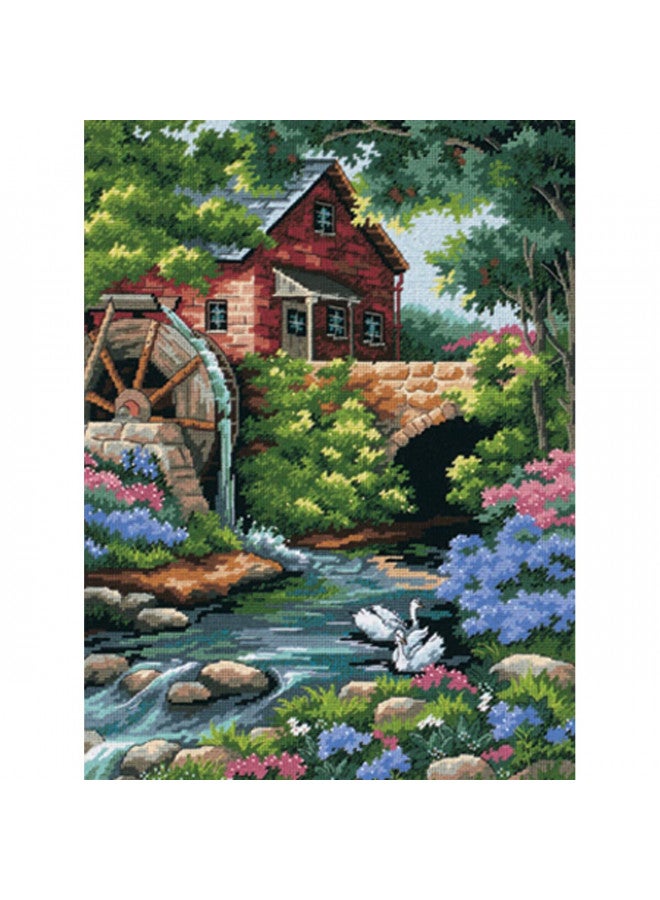 DIMENSIONS 2484 Old Mill Cottage Needlepoint Kit, 12'' W x 16'' H - Image 3