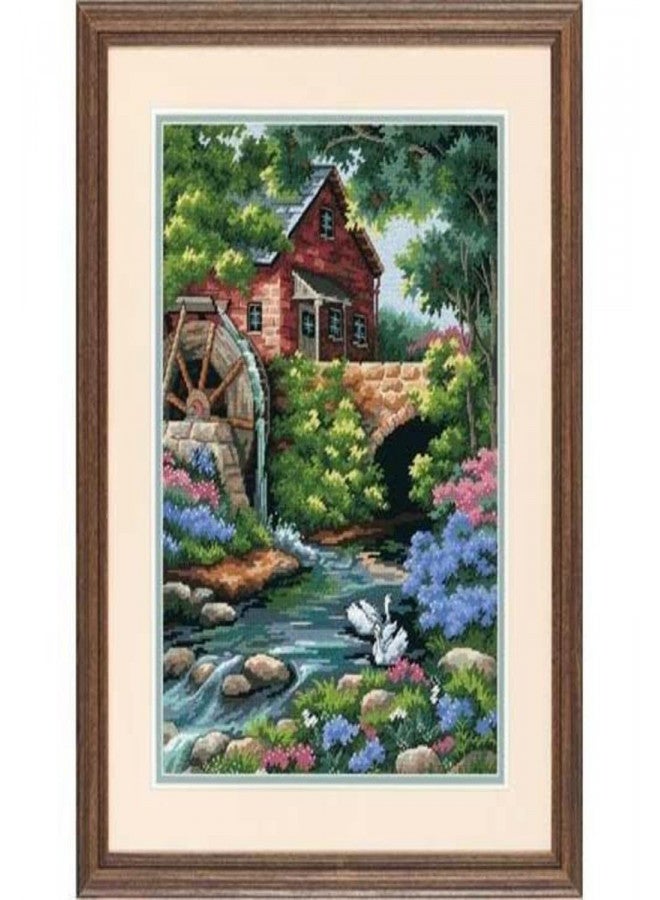 DIMENSIONS 2484 Old Mill Cottage Needlepoint Kit, 12'' W x 16'' H - Image 1