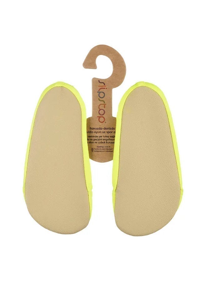 Slipstop Neon Yellow Kids Water and Pool Shoes - Image 2