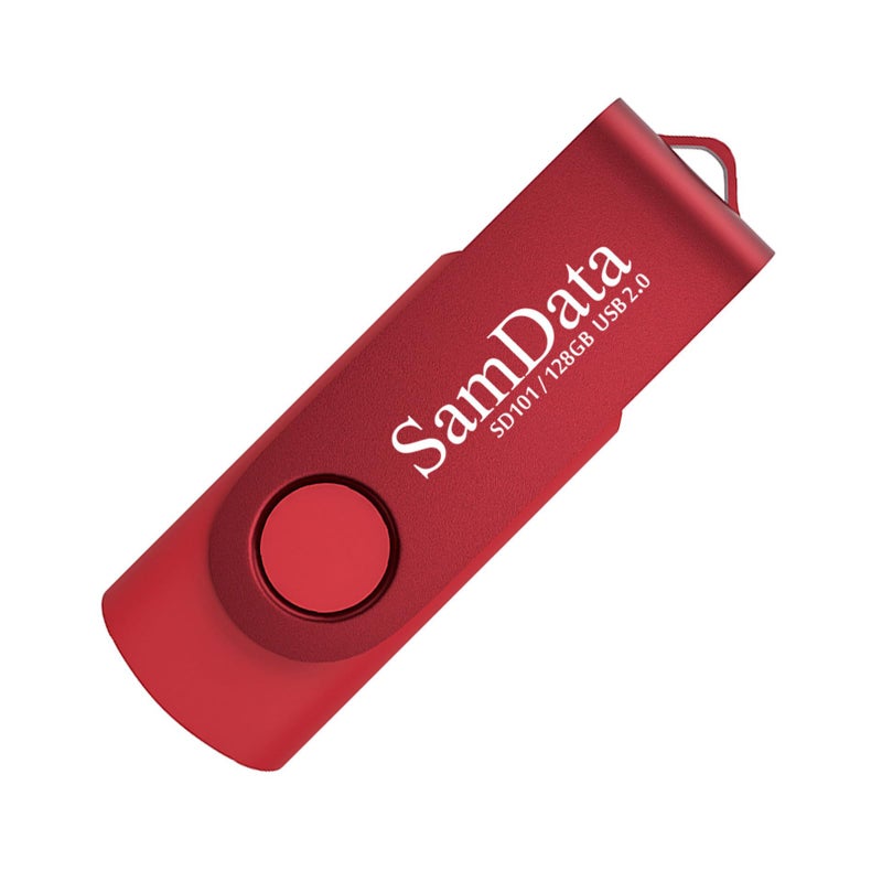 SamData 128GB USB Flash Drives 1 Pack 128GB Thumb Drives Memory Stick Jump Drive with LED Light for Storage and Backup (1 Pack Red) - Image 2