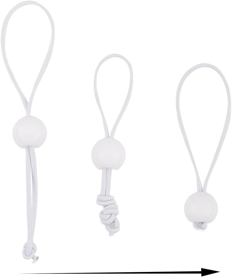 AOPRIE 30 Pack Bungee Balls, White Ball Bungee Heavy Duty Heavyweight 9inches Tarp Bungee Cords, Weather Resistant Tie Down Strap 4mm Thickness - for Camping, Tents, Cargo, Holding Wire and Hoses - Image 2