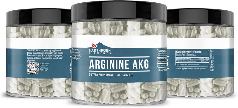 Earthborn Elements Arginine AAKG 200 Capsules Pure  Undiluted No Additives - Image 4