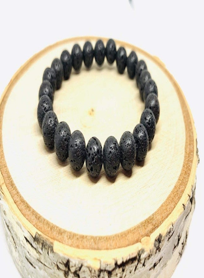 ASTRODIDI Lava Stone & Lava Stone Bracelet for Unisex Adult (Black_49.9gm) - Image 4