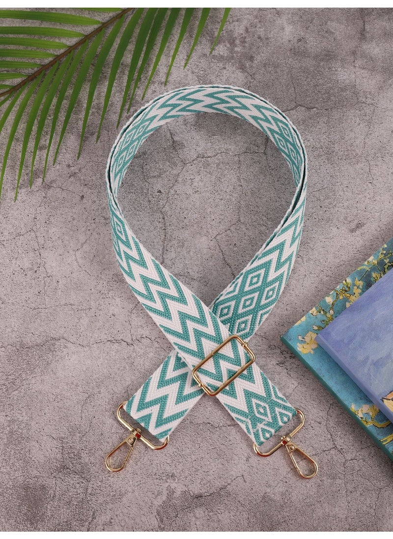 Generic DIY Ethnic Style Bag Straps Adjustable Wide Shoulder turquoise 