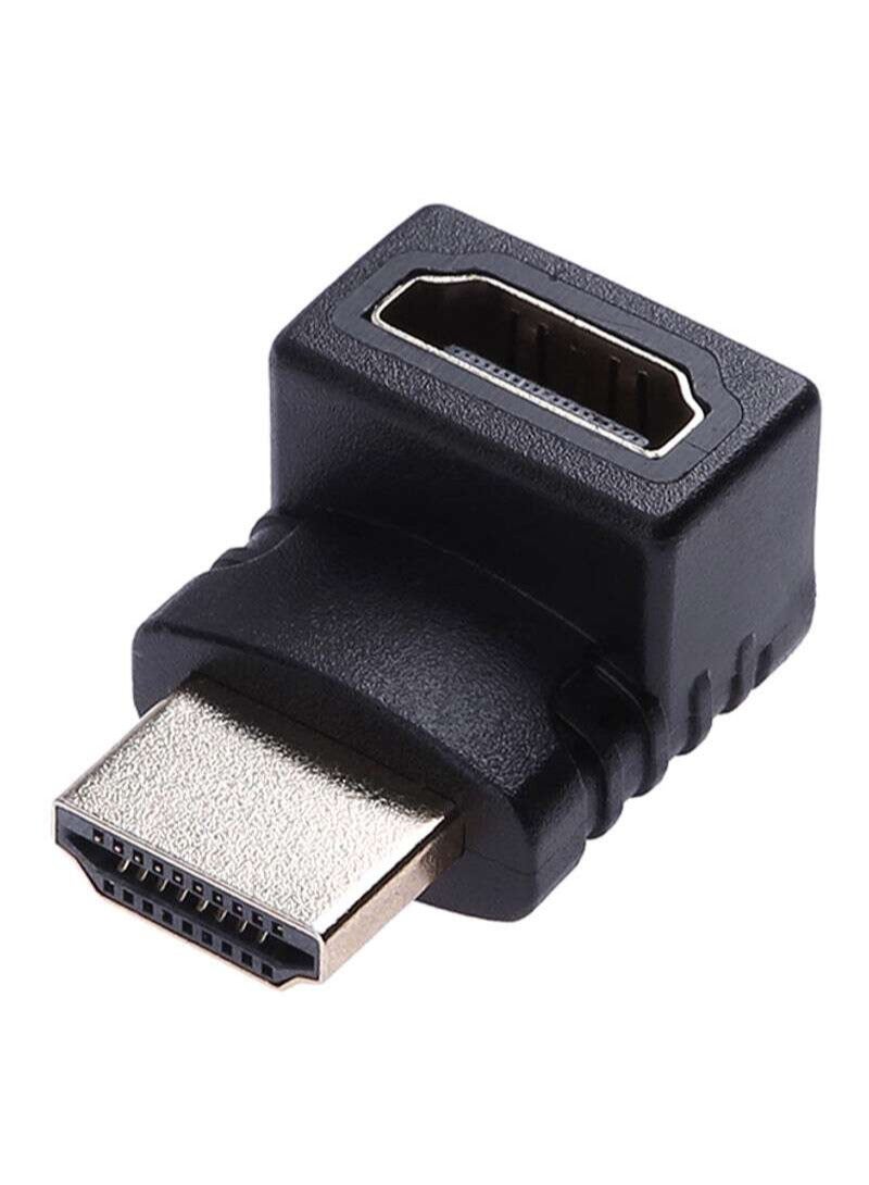 1080P HDMI Male To Female Right Angle 90 Degree Elbow Video AV Adapter - Image 1