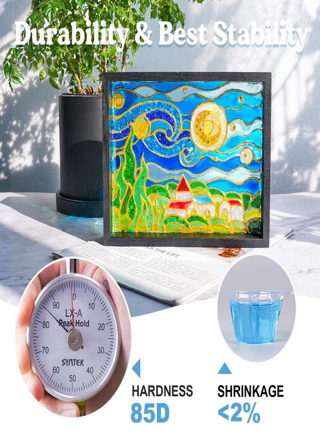 LET'S RESIN UV Resin, Upgraded 500g Crystal Clear UV Resin Hard, Low Odor Ultraviolet Epoxy Resin, UV Light Cure Solar Sunlight Activated Glue for Jewelry, Craft Decoration - Image 4