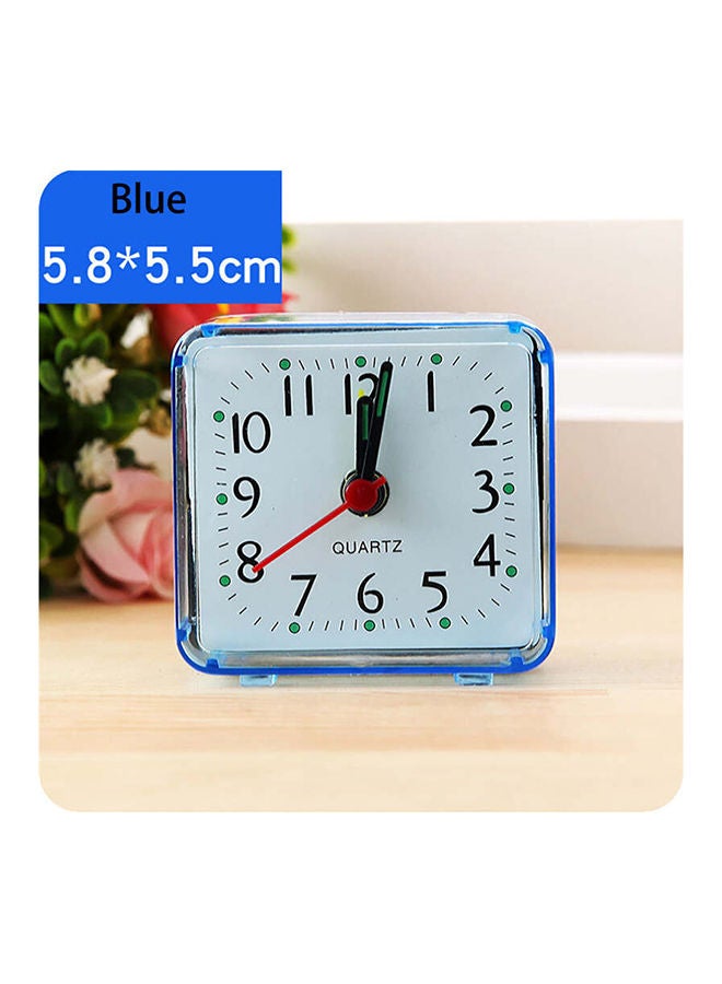 NIBEMINENT Small Bed Compact Travel Quartz Alarm Clock Blue 5.8 x 5.5cm - Image 2