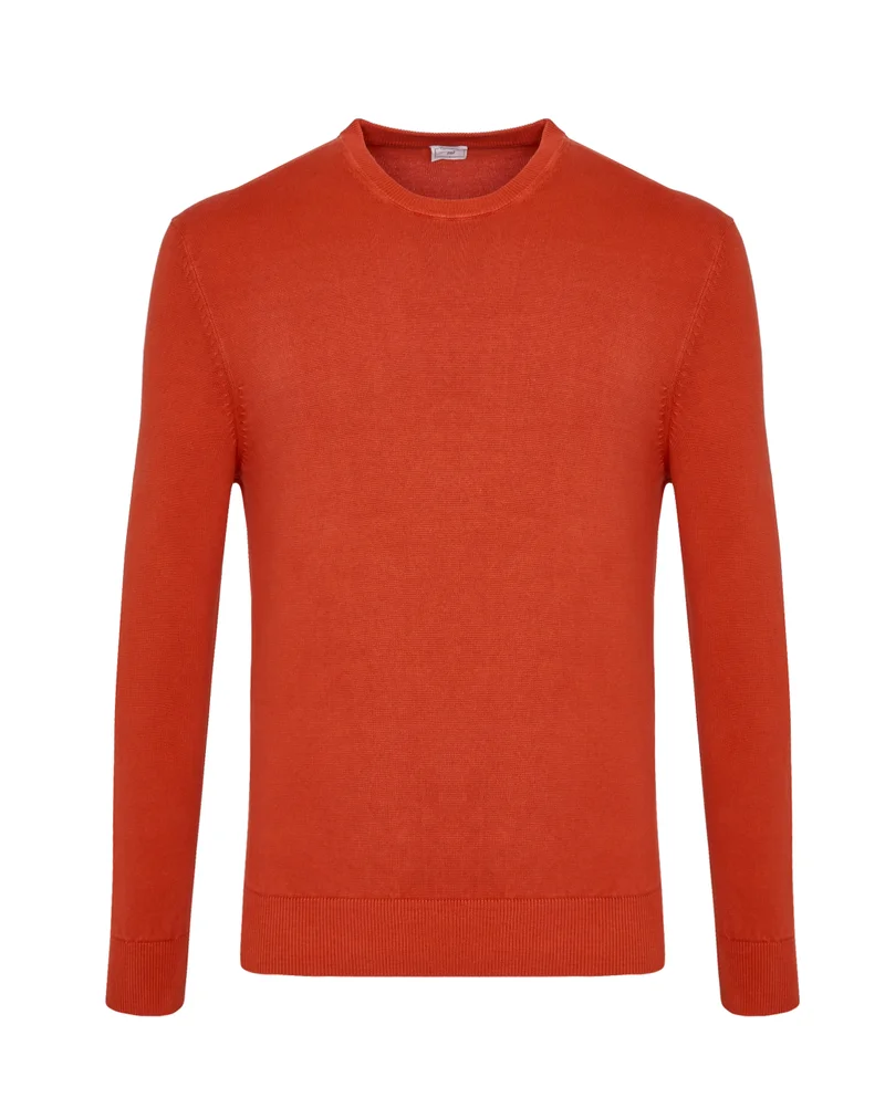 Camicissima FANCY KNIT COTTON FANCY CREW NECK WASHED