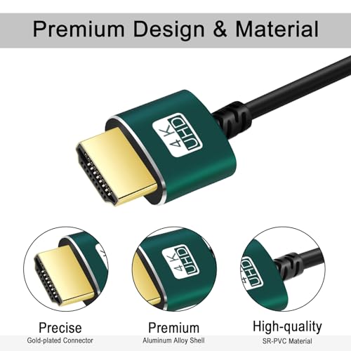 Thsucords Thin Micro HDMI to HDMI Cable 15FT Ultra SlimFlexible Soft Micro HDMI D Type to HDMI A Type Cable Supports 3D4K60Hz18gbps2160P1080P for GoPro Hero789 Raspberry Pi 4 - Image 3
