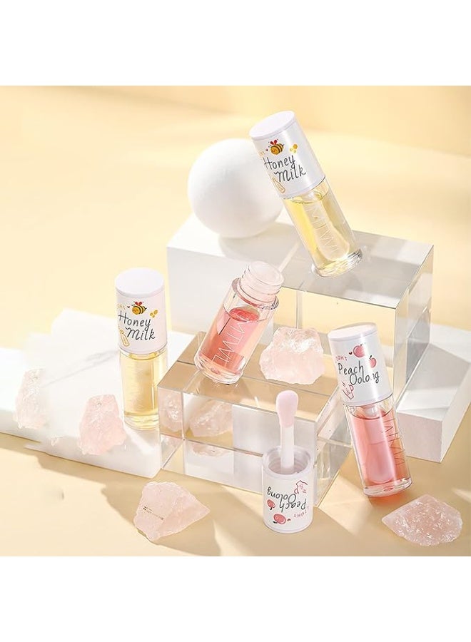 Crystal Jelly Moisturizing Lip Oil, 2Pcs Hydrating Lip Gloss Set Plumping Lip Oil Moisturizing Lip Balm Long Lasting Lip Glow Oil Lip Care Tool - Image 3