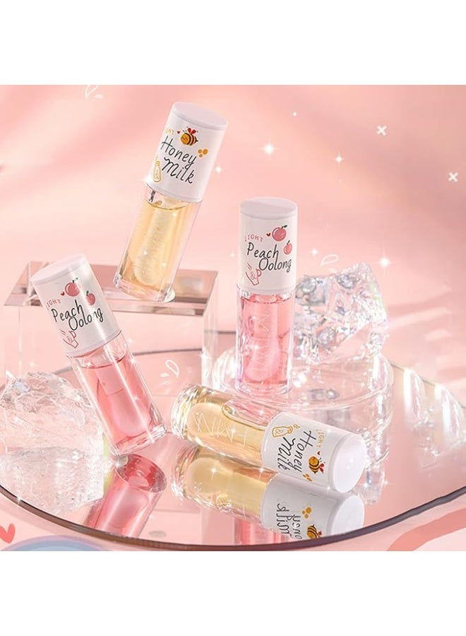 Crystal Jelly Moisturizing Lip Oil, 2Pcs Hydrating Lip Gloss Set Plumping Lip Oil Moisturizing Lip Balm Long Lasting Lip Glow Oil Lip Care Tool - Image 5
