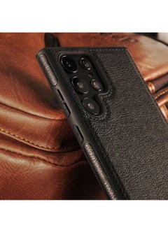 Samsung Galaxy S24 Ultra Case, Vegan Leather Protective Case for Samsung S24 Ultra 5G 6.8‘’, Luxury, Elegant and Beautiful Design Cover, Non-Slip Vintage Looking Perfect Stitching Leather Case(Black) - pzsku/Z72146E26F59B53B1633AZ/45/_/1709395479/c6db1158-d333-4cd0-ad8c-1a5e0e55d376