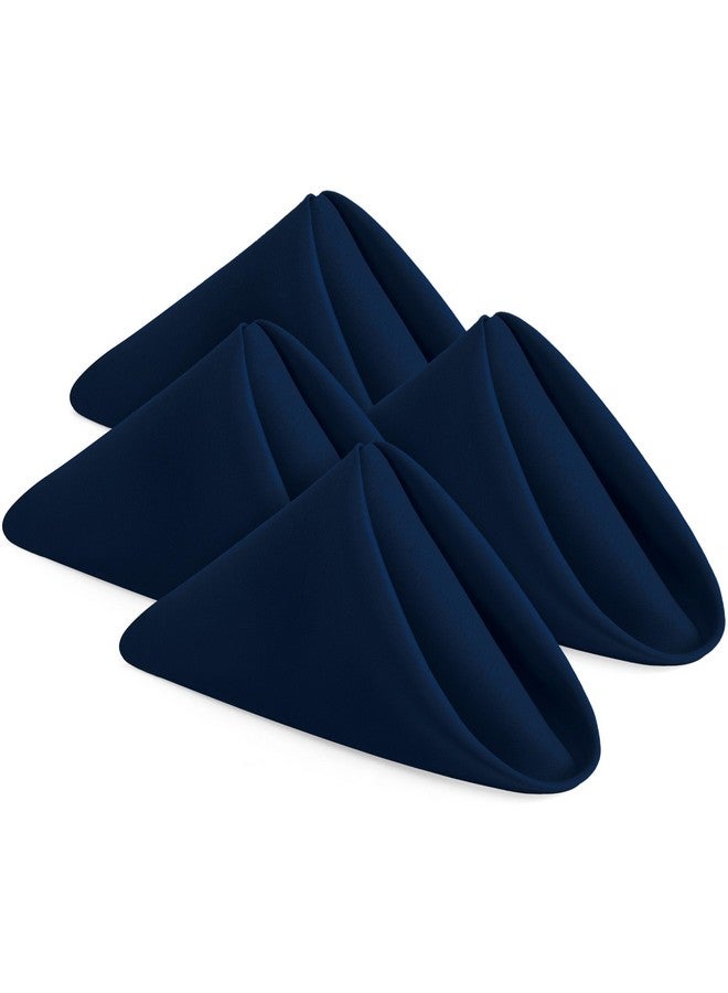 Utopia Home [24 Pack, Navy Blue] Cloth Napkins 17x17 Inches, 100% Polyester Hemmed Edges, Washable and Reusable Ideal for Parties, Weddings and Dinners - Image 1